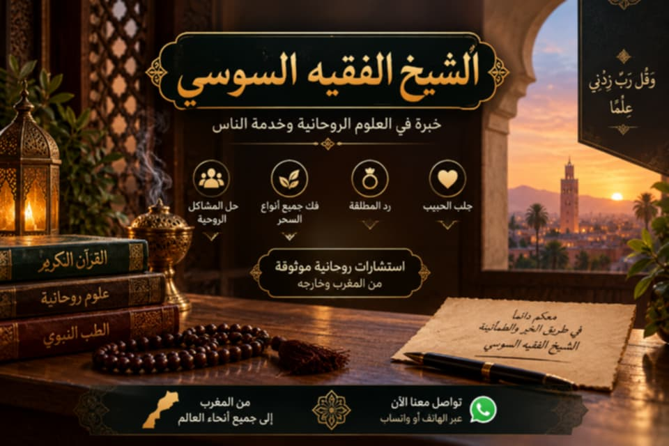 استشارات وإرشاد روحاني مع الشيخ الفقيه السوسي